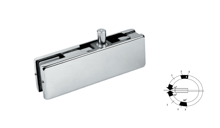 Floor hinge with patch fitting